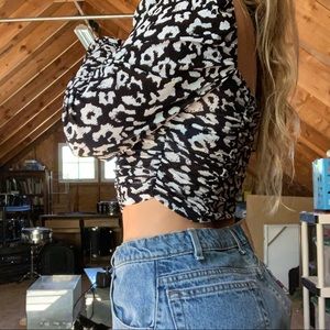 Cheetah print long sleeve top